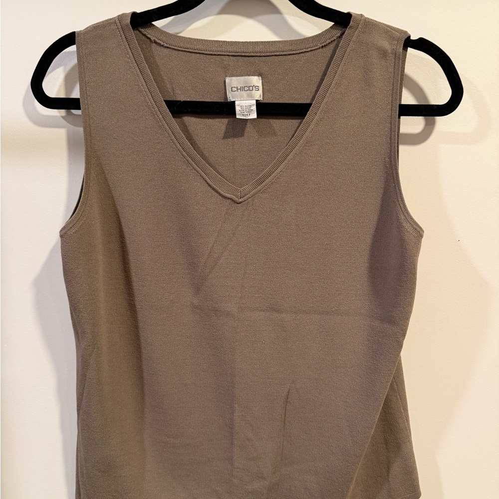Chico's Women's Tan Sleeveless Top